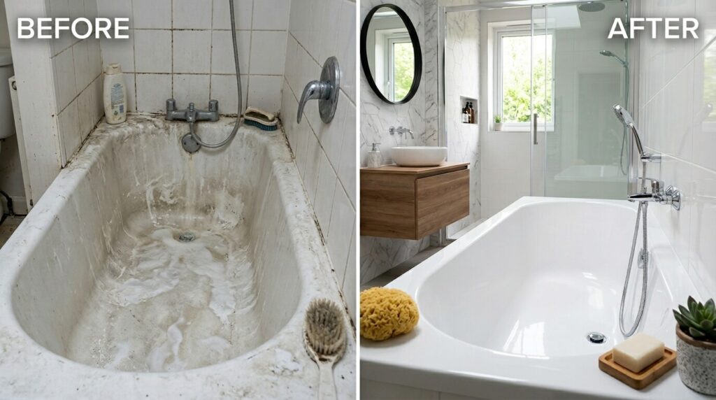 how to clean acrylic bathtub with vinegar