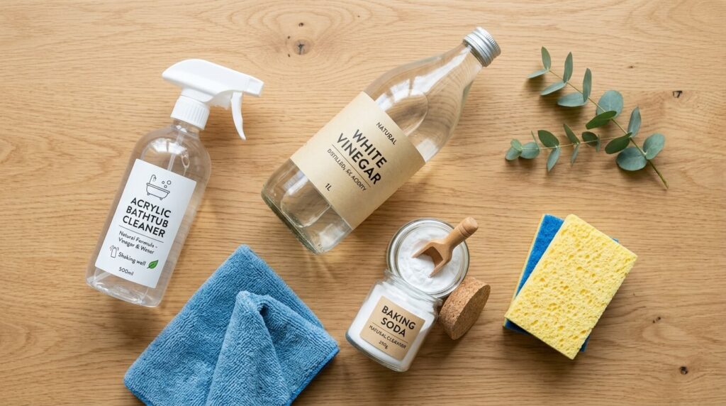 how to clean acrylic bathtub stains