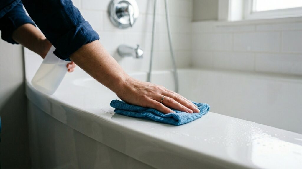 how to clean acrylic bathtub ring