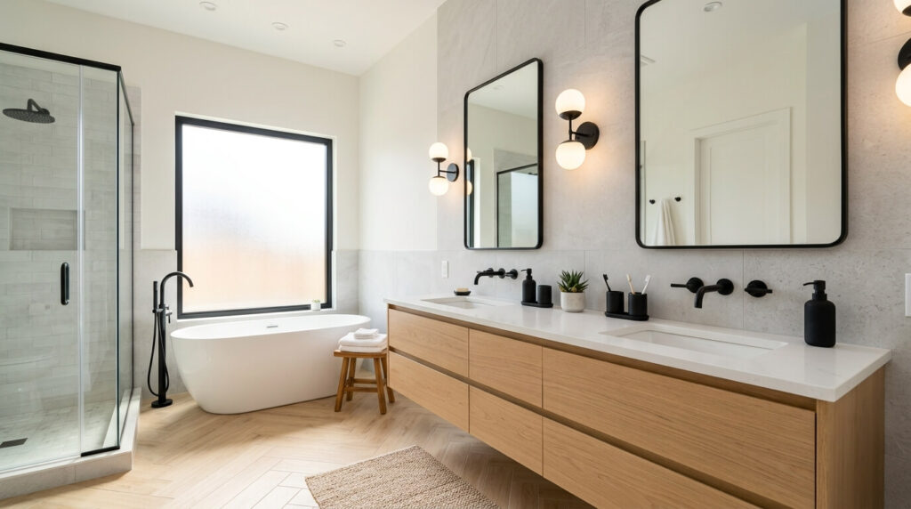 solid wood bathroom vanity