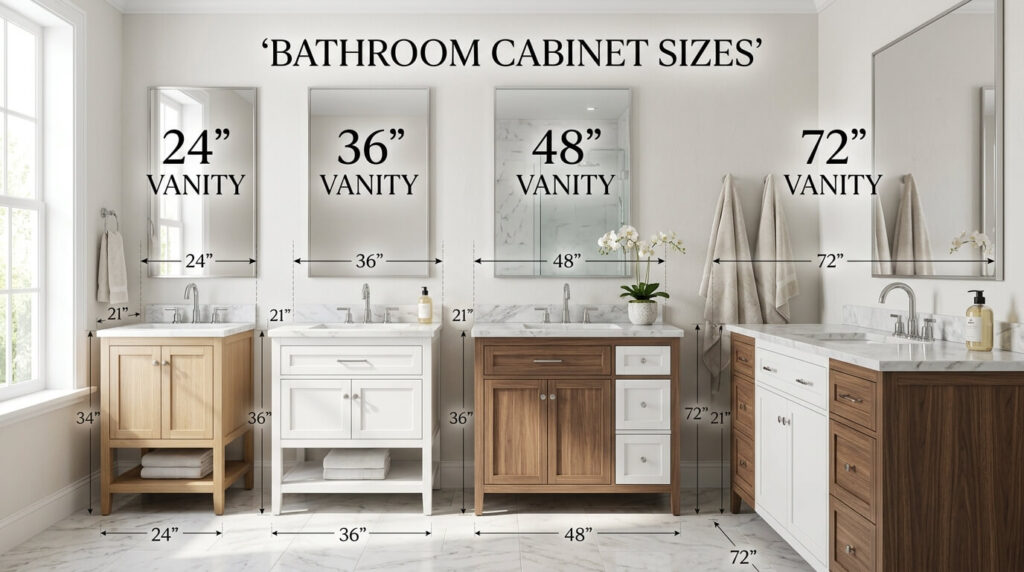 bathroom cabinet sizes