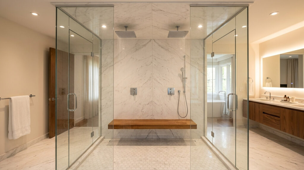 curbless shower design
