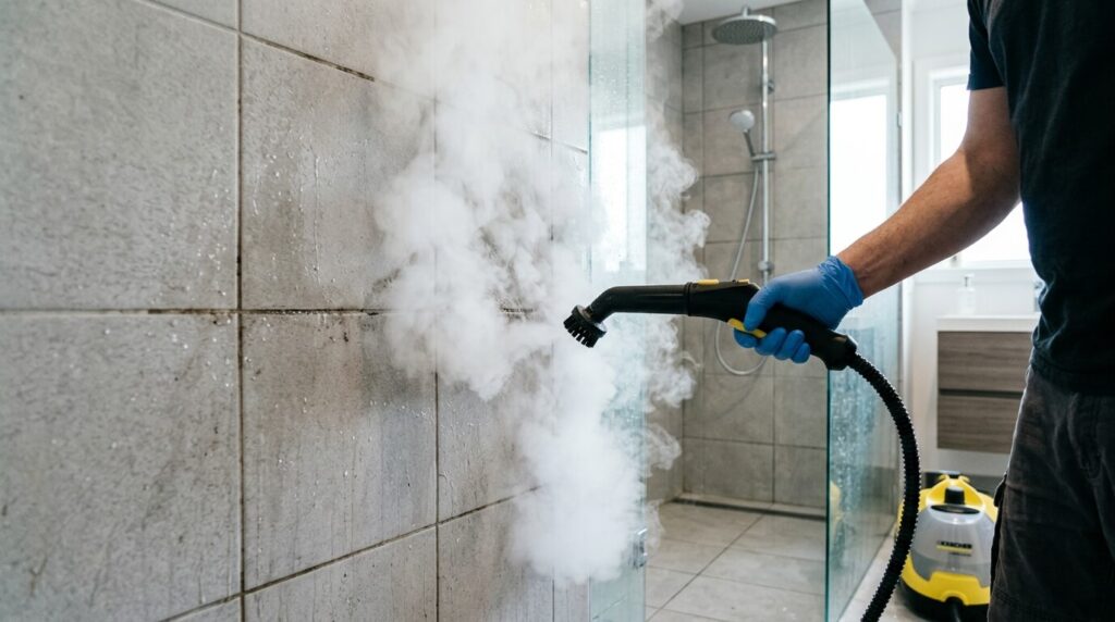 Grout cleaning methods comparison infographic