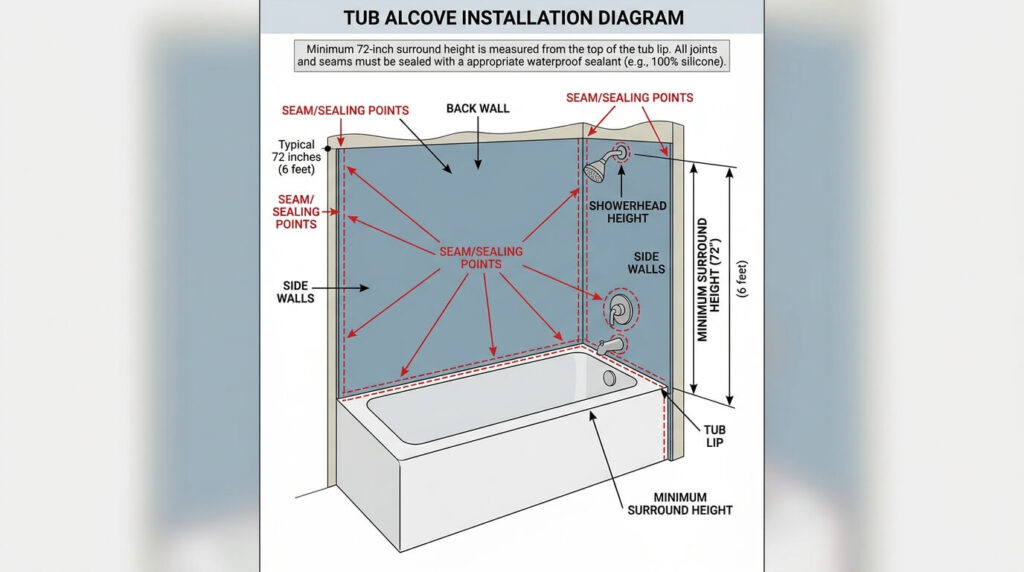 can you install a tub surround over tile
