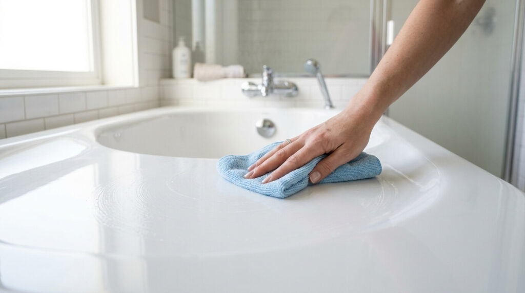 how to clean acrylic bathtub stains
