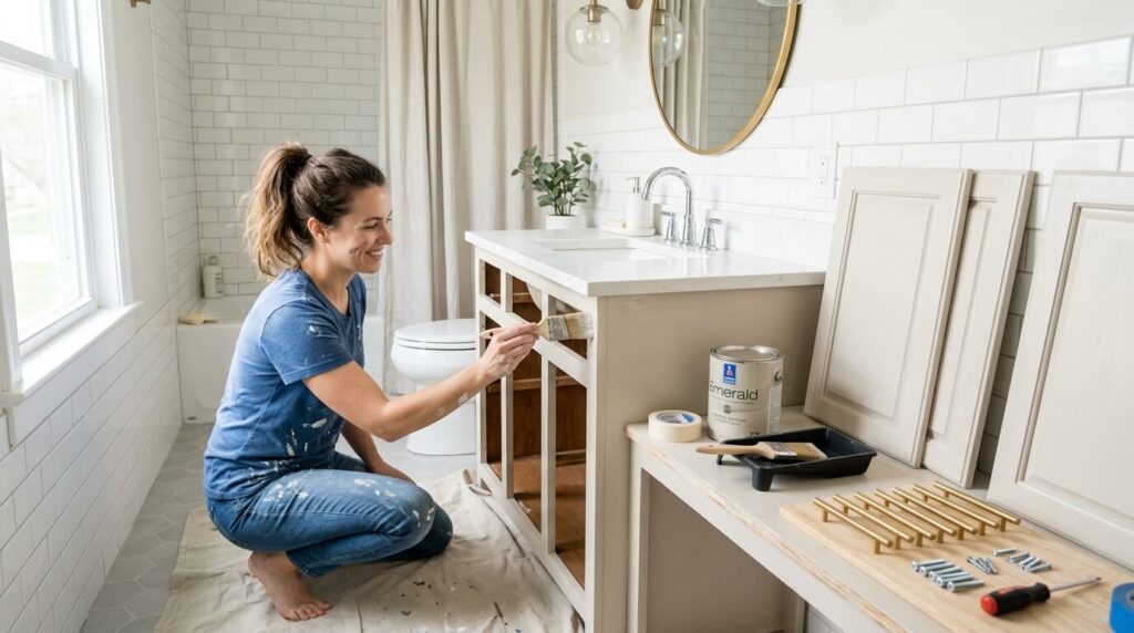 low cost bathroom makeover