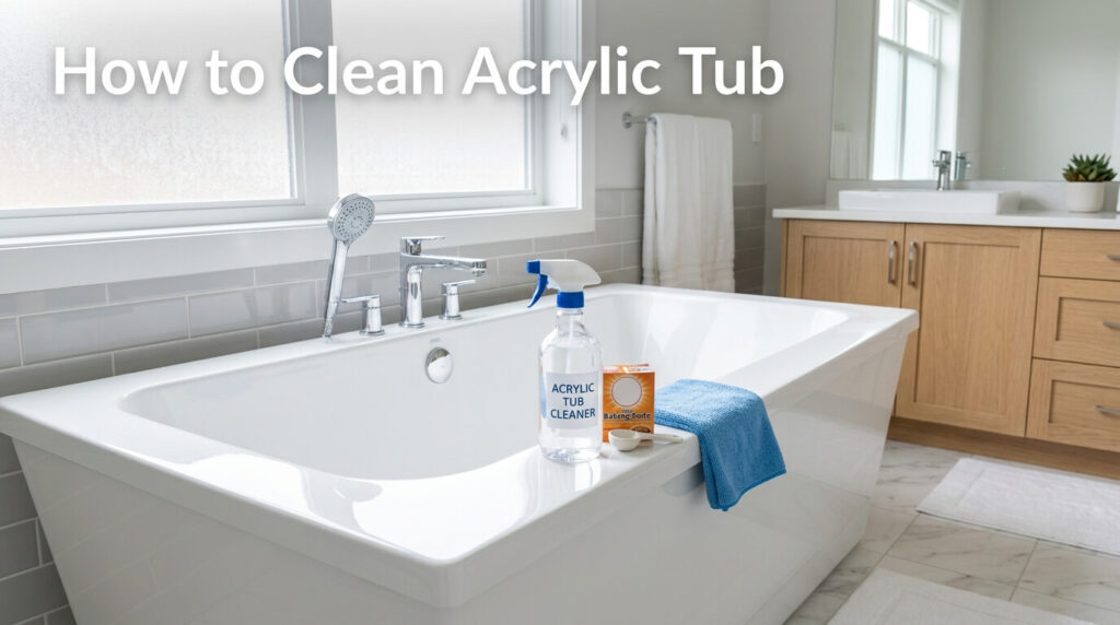 how to clean acrylic tub