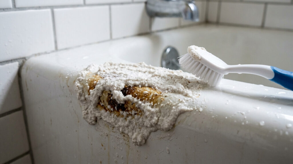 remove stains from acrylic tub
