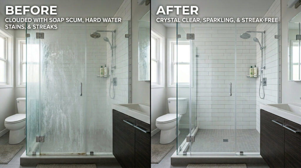 shower glass cleaning tips
