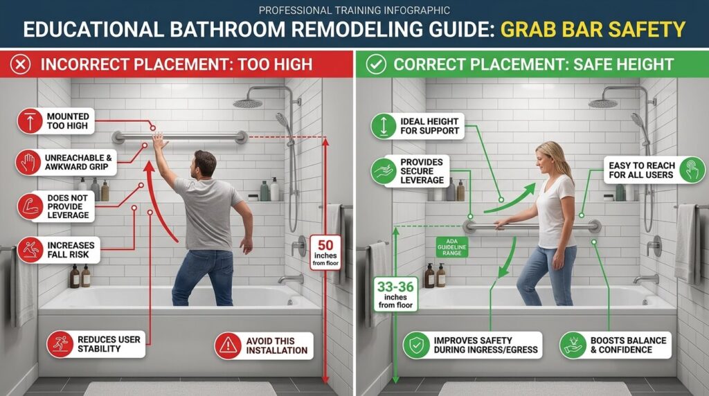 Tub Grab Bar Placement
