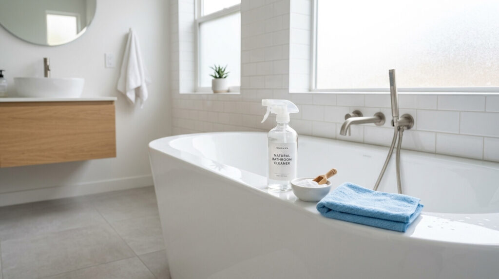 cleaning acrylic bathtub
