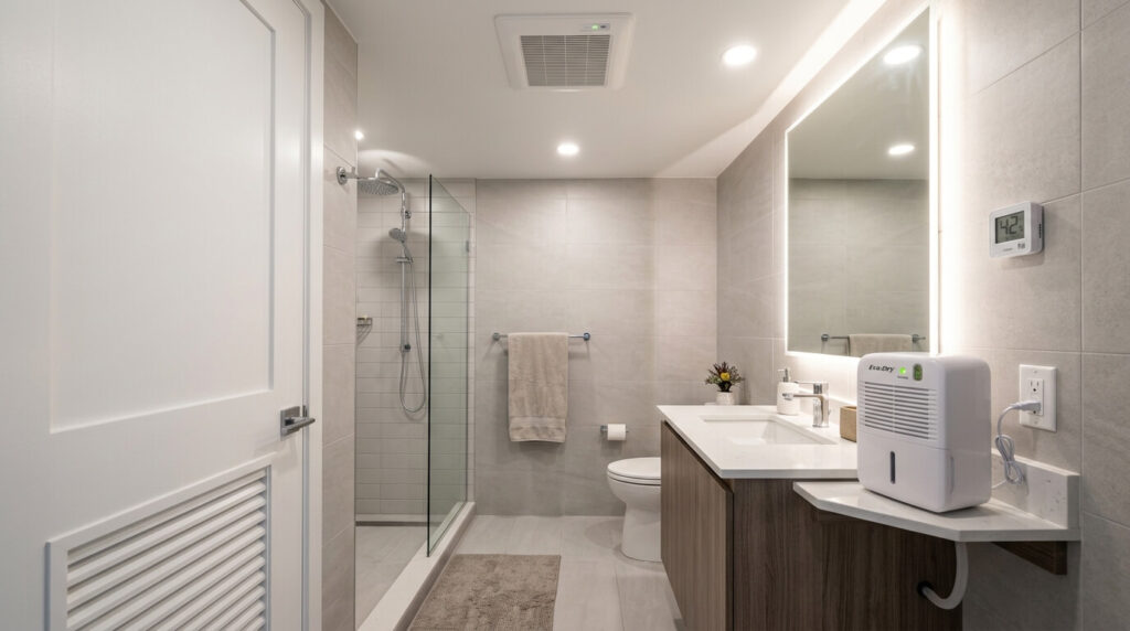 how to reduce humidity in bathroom