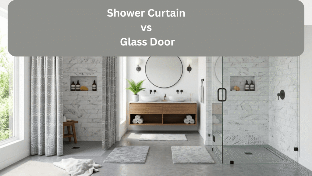 Shower Curtain vs Glass Door