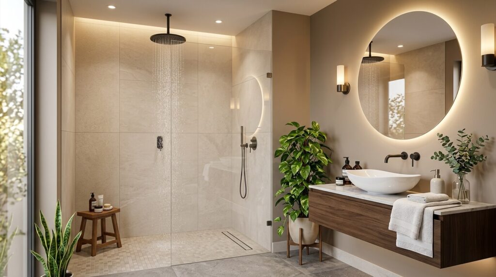 ceramic tile shower walls