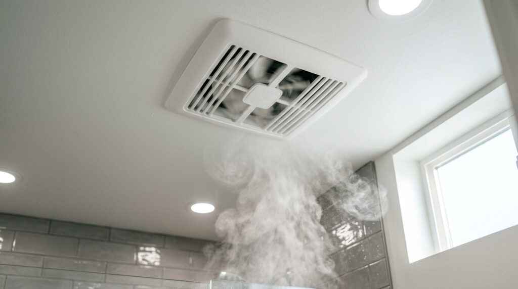 excess moisture in bathroom