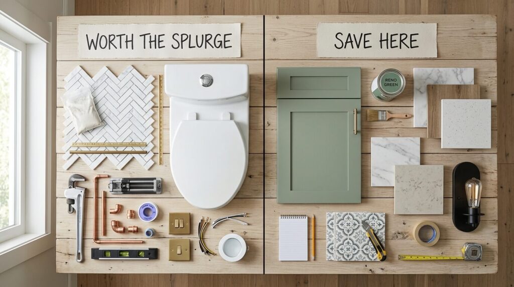 inexpensive bathroom makeover